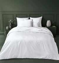 Satin duvet cover AVA UNI BLANC - HomeFashion