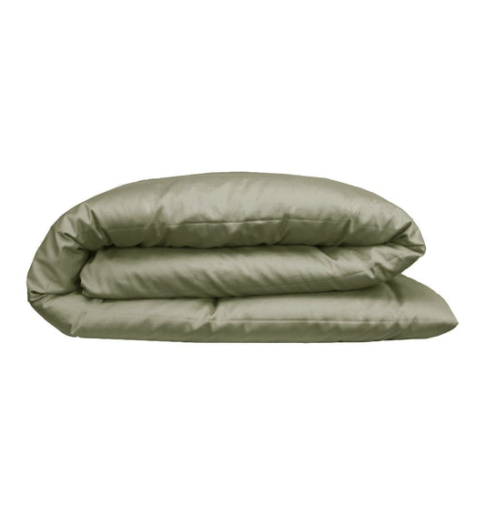 Satin duvet cover AVA UNI LICHEN - HomeFashion
