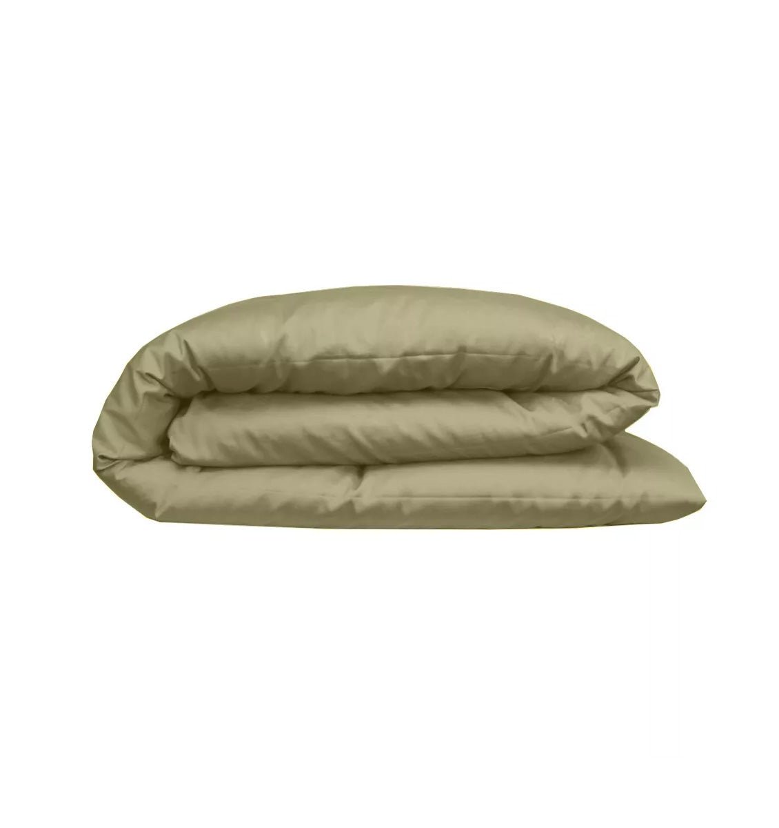 Satin duvet cover AVA UNI OLIVE - HomeFashion