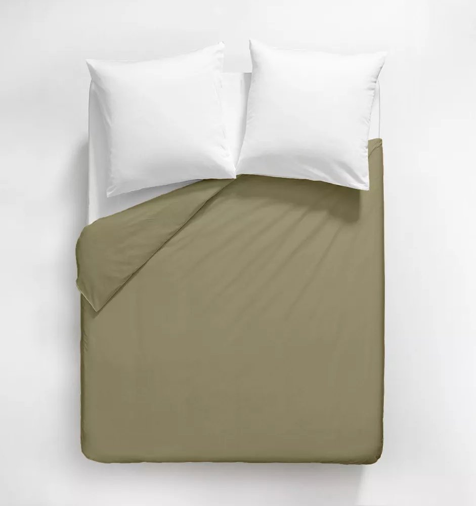 Satin duvet cover AVA UNI OLIVE - HomeFashion