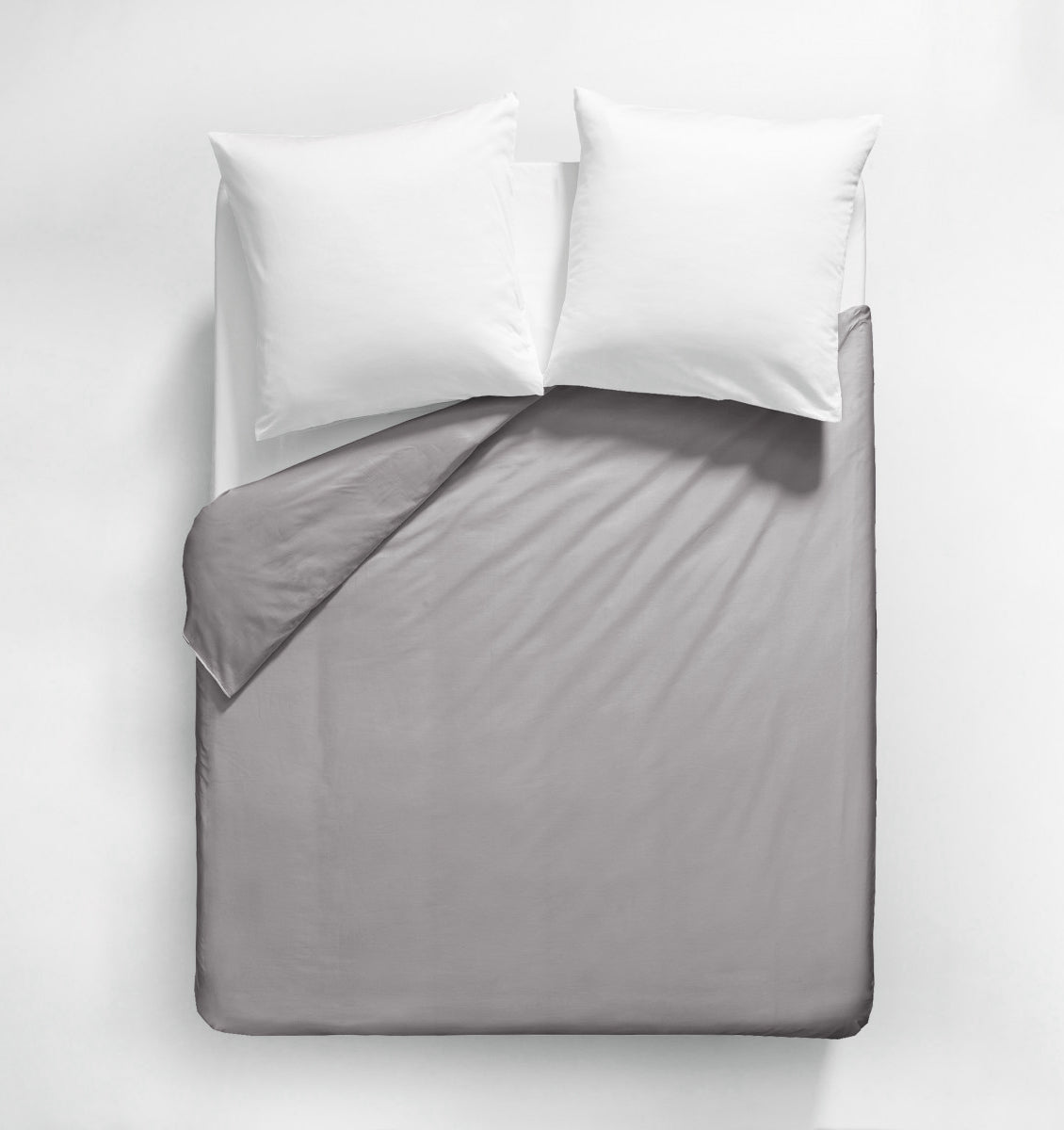 Satin duvet cover AVA UNI SOURIS - HomeFashion