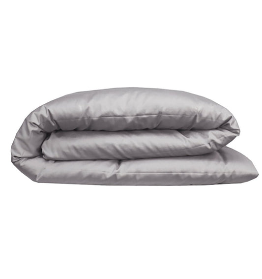 Satin duvet cover AVA UNI SOURIS - HomeFashion