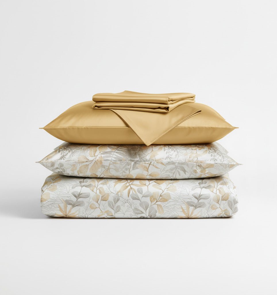 Satin Duvet Cover Set OCCALE BEIGE - HomeFashion