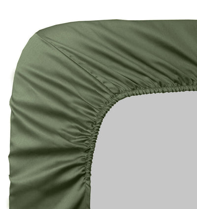 Satin bottom fitted sheet AVA UNI SAUGE - HomeFashion