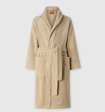 Shawl Collar Velour Bathrobe GIORGIO NATURAL - HomeFashion