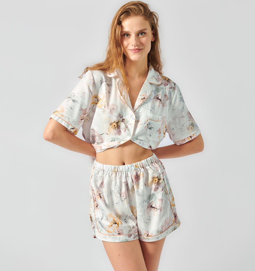 Tencel pyjama short set DOUCE - HomeFashion