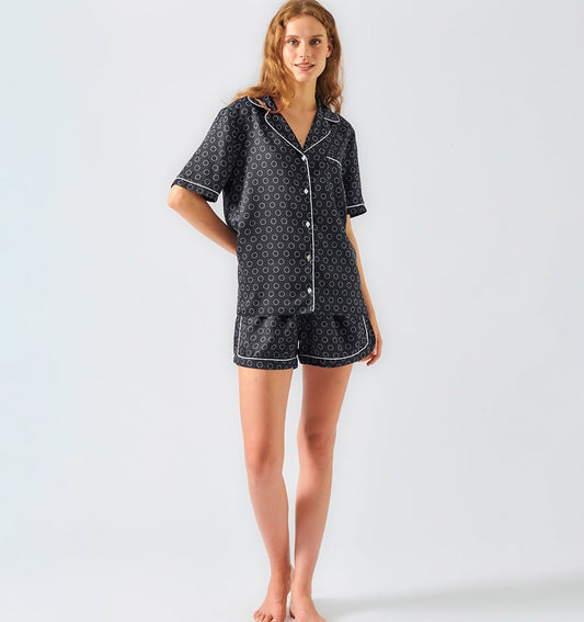 Tencel pyjama short set TWILIGHT - HomeFashion