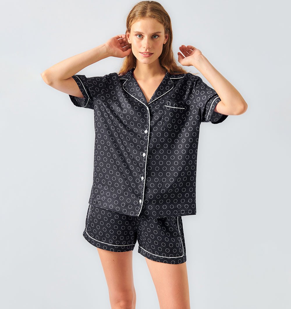 Tencel pyjama short set TWILIGHT - HomeFashion