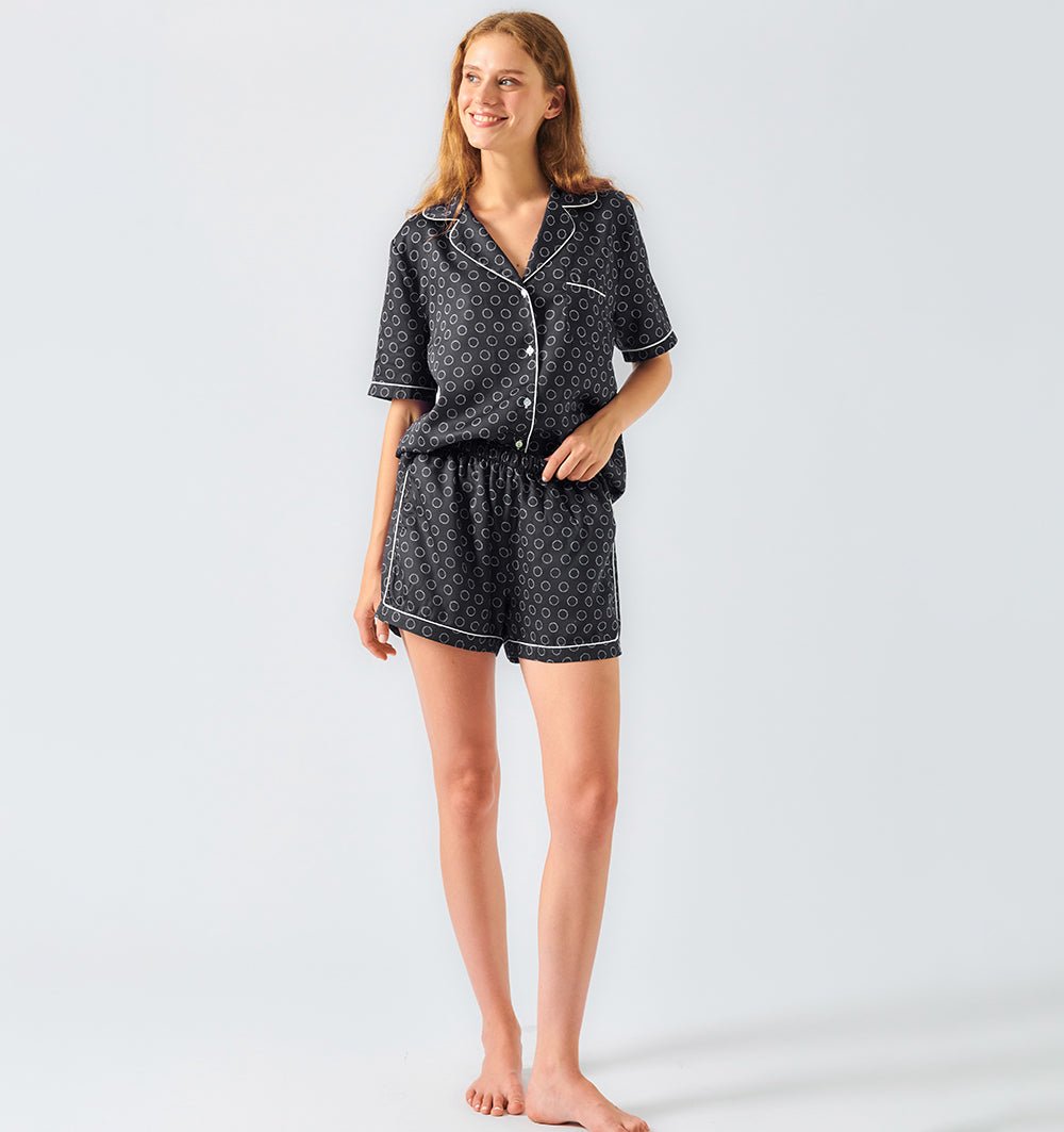 Tencel pyjama short set TWILIGHT - HomeFashion