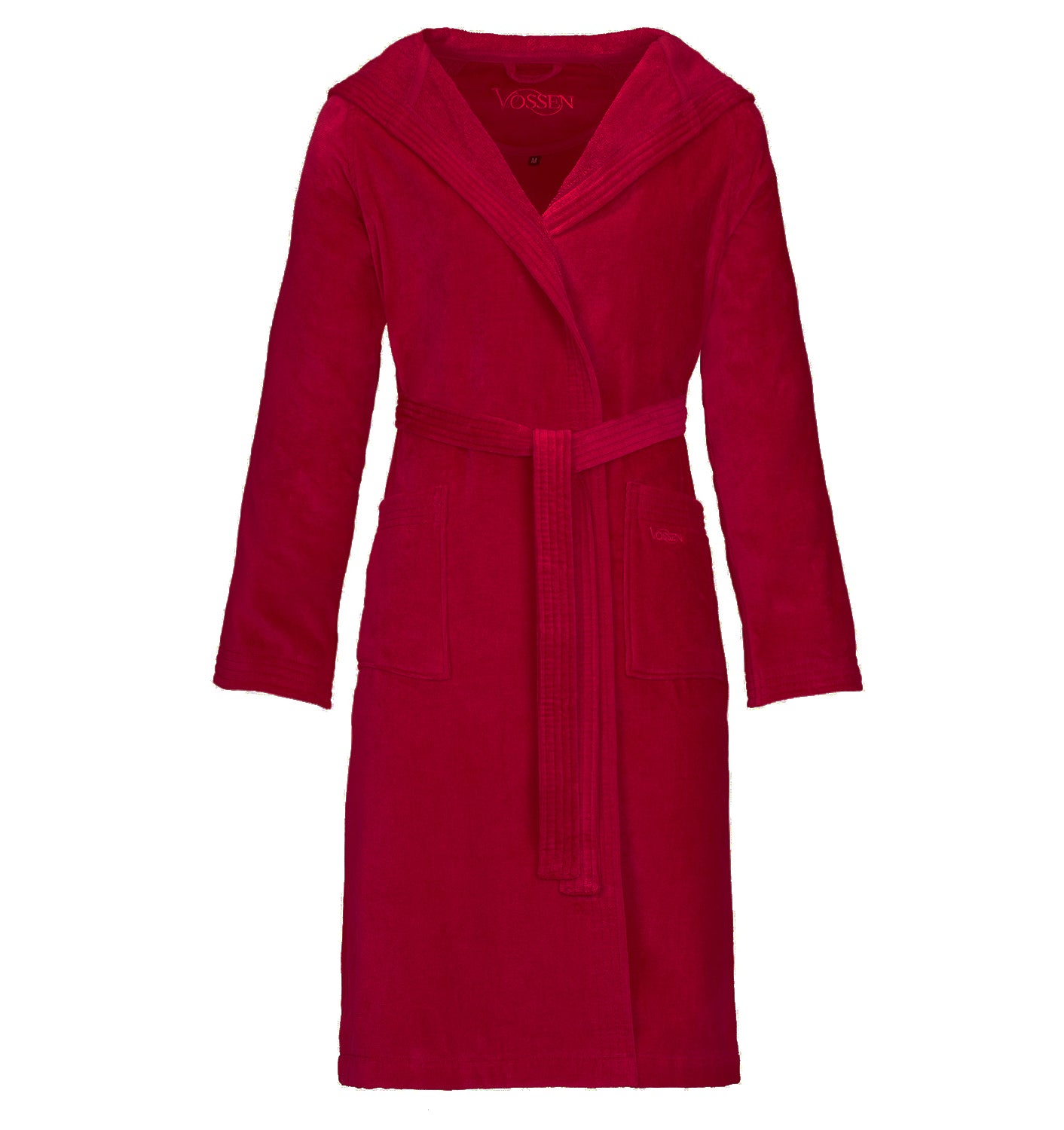 Hooded cotton bathrobe TEXAS RED