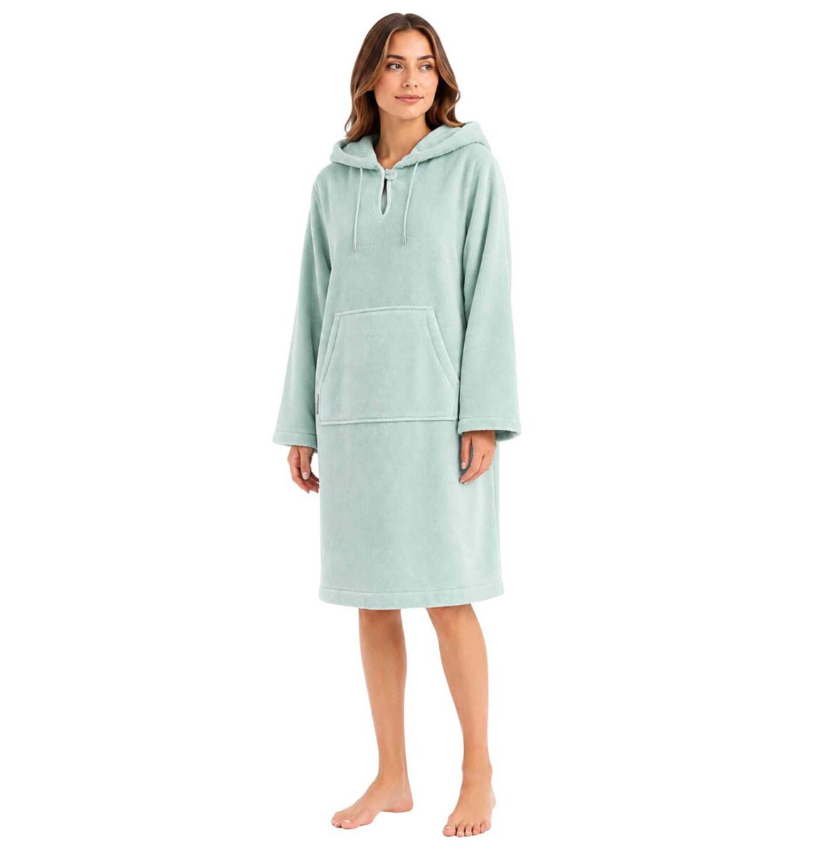 Women's Hooded Poncho MALU MINT - HomeFashion