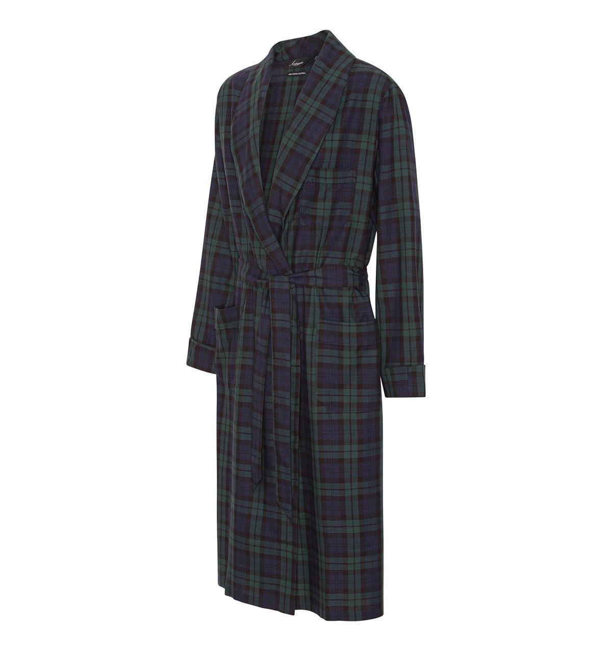 Wool mix dressing gown SQUARES - HomeFashion